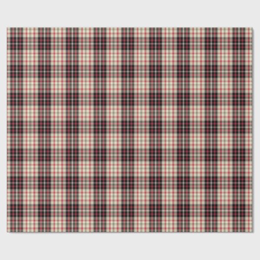 Papier Cadeau Modern beige plaid  (Plat)