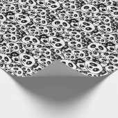 Papier Cadeau Modern Black and White Cute Panda Bear Pattern (Coin)