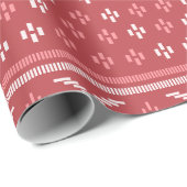 Papier Cadeau Modern Blocky Christmas Tree Pattern (Coin rond)