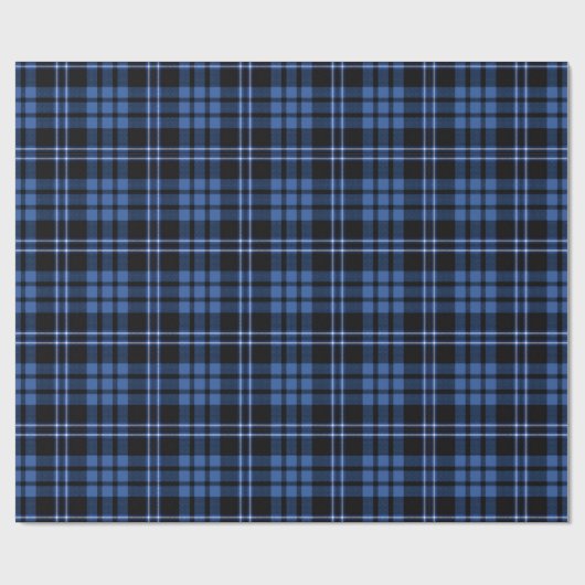 Papier Cadeau Modern Blue Plaid Pattern (Plat)