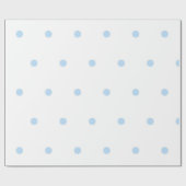 Papier Cadeau Modern Blue & White Polka Dots Pattern (Plat)