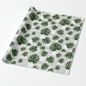 Papier Cadeau Modern Boho Botanical Leaves Pattern (Déroulé)