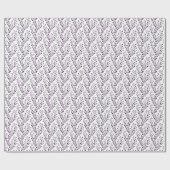 Papier Cadeau Modern Boho Floral Pattern Plum White (Plat)