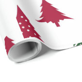 Papier Cadeau Modern Christmas Tree Wrapping Paper (Coin rond)