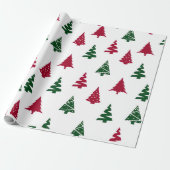 Papier Cadeau Modern Christmas Tree Wrapping Paper (Déroulé)