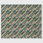 Papier Cadeau Modern Color Checks Checkerboard (Plat)