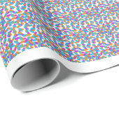 Papier Cadeau Modern Colorful Geometric Mosaic Pattern Wrapping (Coin rond)