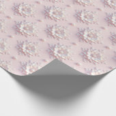 Papier Cadeau Modern Elegant "3D" Look Wedding Floral Gift Wrap (Coin)