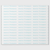 Papier Cadeau Modern Elegant Plain Simple Professional Name (Plat)