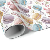 Papier Cadeau Modern Fun Sweet Macaroons (Coin rond)