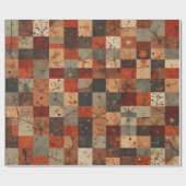 Papier Cadeau Modern Geometric Christmas Grid Seamless Pattern (Plat)