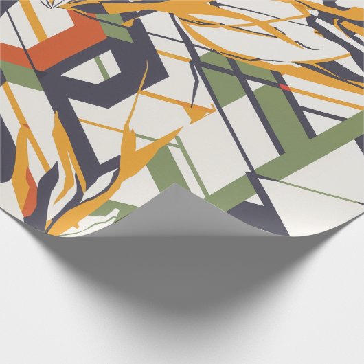 Papier Cadeau Modern Geometric Tulip Line Art Pattern (2) (Coin)