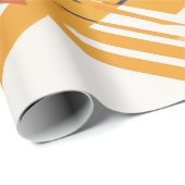 Papier Cadeau Modern Geometric Tulip Line Art Pattern (2) (Coin rond)