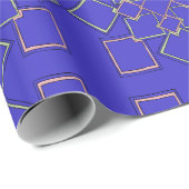Papier Cadeau Modern Gold-Tone Geometric Pattern Wrapping Paper (Coin rond)