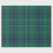 Papier Cadeau Modern Green Plaid Pattern (Plat)