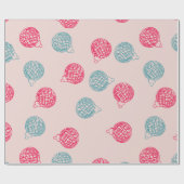 Papier Cadeau Modern Hand-Drawn Christmas Ornaments Pattern  (Plat)