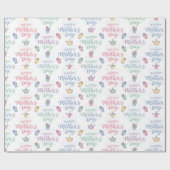 Papier Cadeau Modern Happy Mother's Day Typography  (Plat)