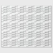 Papier Cadeau Modern Joyful Family Christmas (Plat)