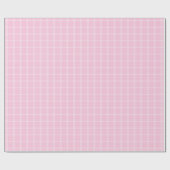 Papier Cadeau Modern Light Pink Checkered Birthday Gift Wrap (Plat)