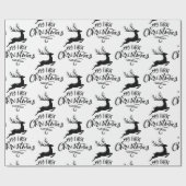 Papier Cadeau Modern My First Christmas Reinder Script Motif (Plat)