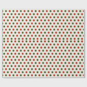 Papier Cadeau Modern Red and Green Polka Dot Christmas Wrapping  (Plat)