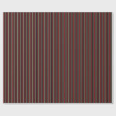 Papier Cadeau Modern Red Sage Black Stripe Christmas (Plat)