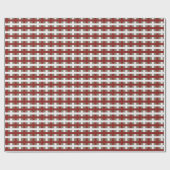 Papier Cadeau Modern Red White Sage Christmas Plaid (Plat)