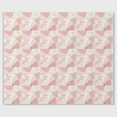 Papier Cadeau Modern Sakura Minimalist Geometric Wrapping Paper (Plat)