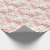 Papier Cadeau Modern Sakura Minimalist Geometric Wrapping Paper (Coin)