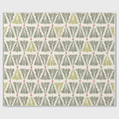 Papier Cadeau Modern Scandi Nordic Pine Tree Holiday Christmas  (Plat)