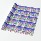 Papier Cadeau Modern Silken Windhound Wrapping Paper (Déroulé)
