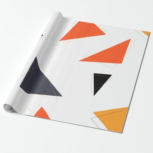 Papier Cadeau Modern, simple, playful triangle geometric pattern (Déroulé)