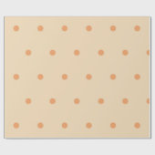 Papier Cadeau Modern Soft Peach Polka Dots Pastel Pattern (Plat)