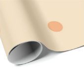 Papier Cadeau Modern Soft Peach Polka Dots Pastel Pattern (Coin rond)