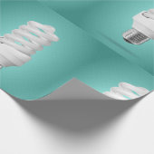 Papier Cadeau Modern Spiral Compact Fluorescent Lightbulb (Coin)