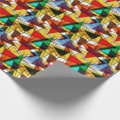 Papier Cadeau Modern Triangle Colorful Geometric  (Coin)