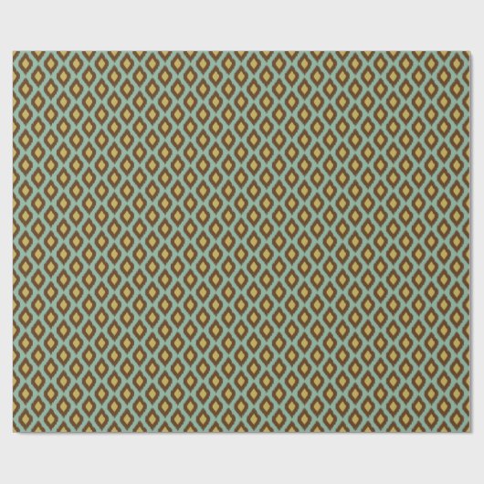 Papier Cadeau Modern tribal ikat blue yellow (Plat)