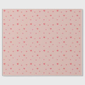 Papier Cadeau Modern Urban Red Hearts Pattern (Plat)