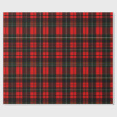 Papier Cadeau Modern Wallace Red Scottish Tartan Plaid Pattern (Plat)