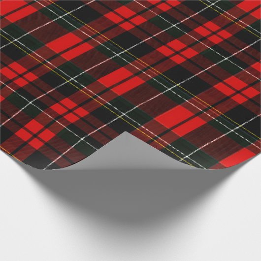 Papier Cadeau Modern Wallace Red Scottish Tartan Plaid Pattern (Coin)
