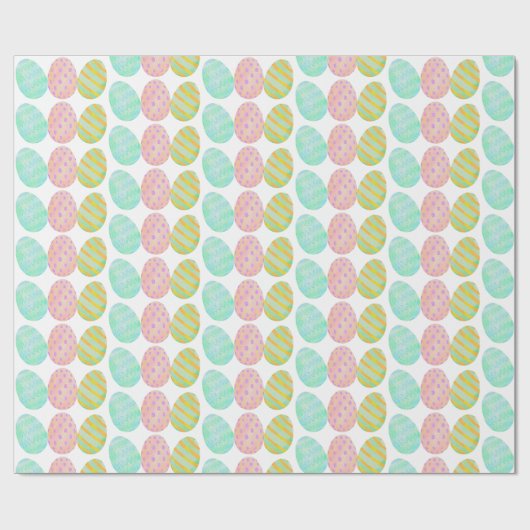 Papier Cadeau Modern Watercolor Easter Egg Pattern (Plat)