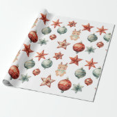 Papier Cadeau Modern Watercolor  Wrapping Paper (Déroulé)