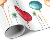 Papier Cadeau Modern Watercolor  Wrapping Paper (Coin rond)