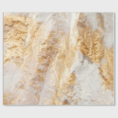 Papier Cadeau Modern White And Gold Brush Painted Background Tex (Plat)