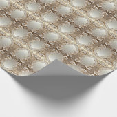 Papier Cadeau Modern White Flowers Pearls Wrapping Paper (Coin)