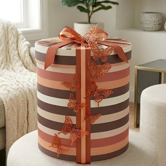 Papier Cadeau Moderna Linear | Terracotta & Abricot