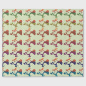 Papier Cadeau Moderne Abstrait Multicolor Tulip Design floral (Plat)