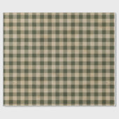 Papier Cadeau Moderne Agriturismo Plaid Kraft vert (Plat)