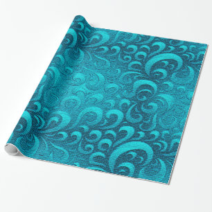 Papier Cadeau Moderne Aqua Blue tendance