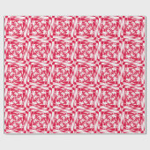 Papier cadeau moderne blanc rouge - Illusion Abstr (Plat)